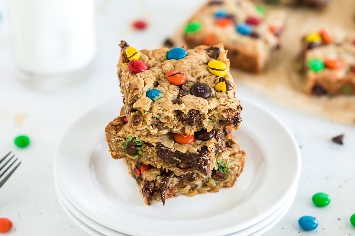 Monster Cookie Bars: Why They're Easier Than Cookies & So Chewy!